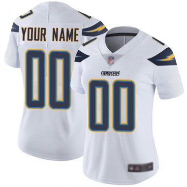Los Angeles Chargers NFL Football White Jersey Women Limited Customized Road Vapor Untouchable